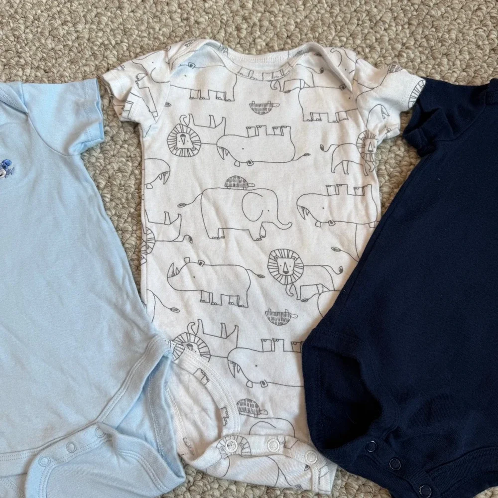 Baby Bodysuits Size 3-6M Wonder Nation‎ Carter's Child of Mine Lot Short Sleeve